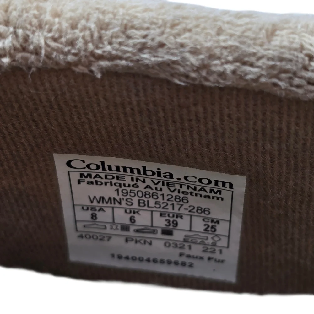 Columbia Women's Ice Maiden Slip III Waterproof Faux Fur Snow Boots Brown, Sz 8